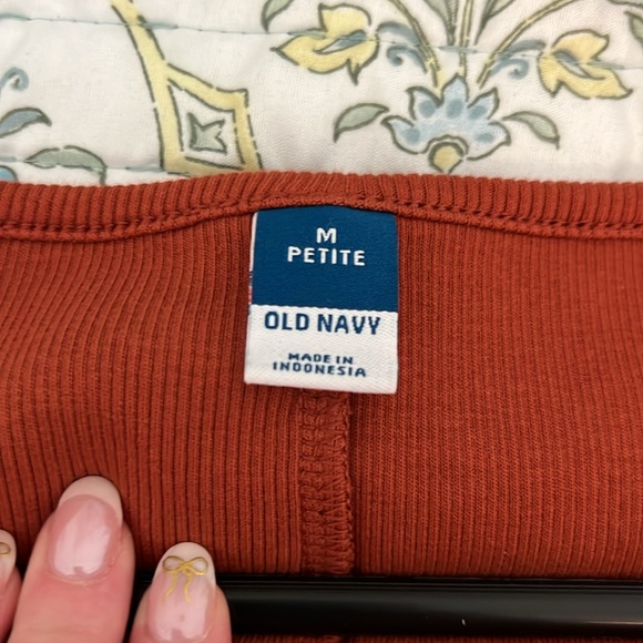 *WORN ONCE* Old Navy Fitted Ribbed Square-Neck Midi Dress [[Burnt Orange]] - Picture 5 of 5